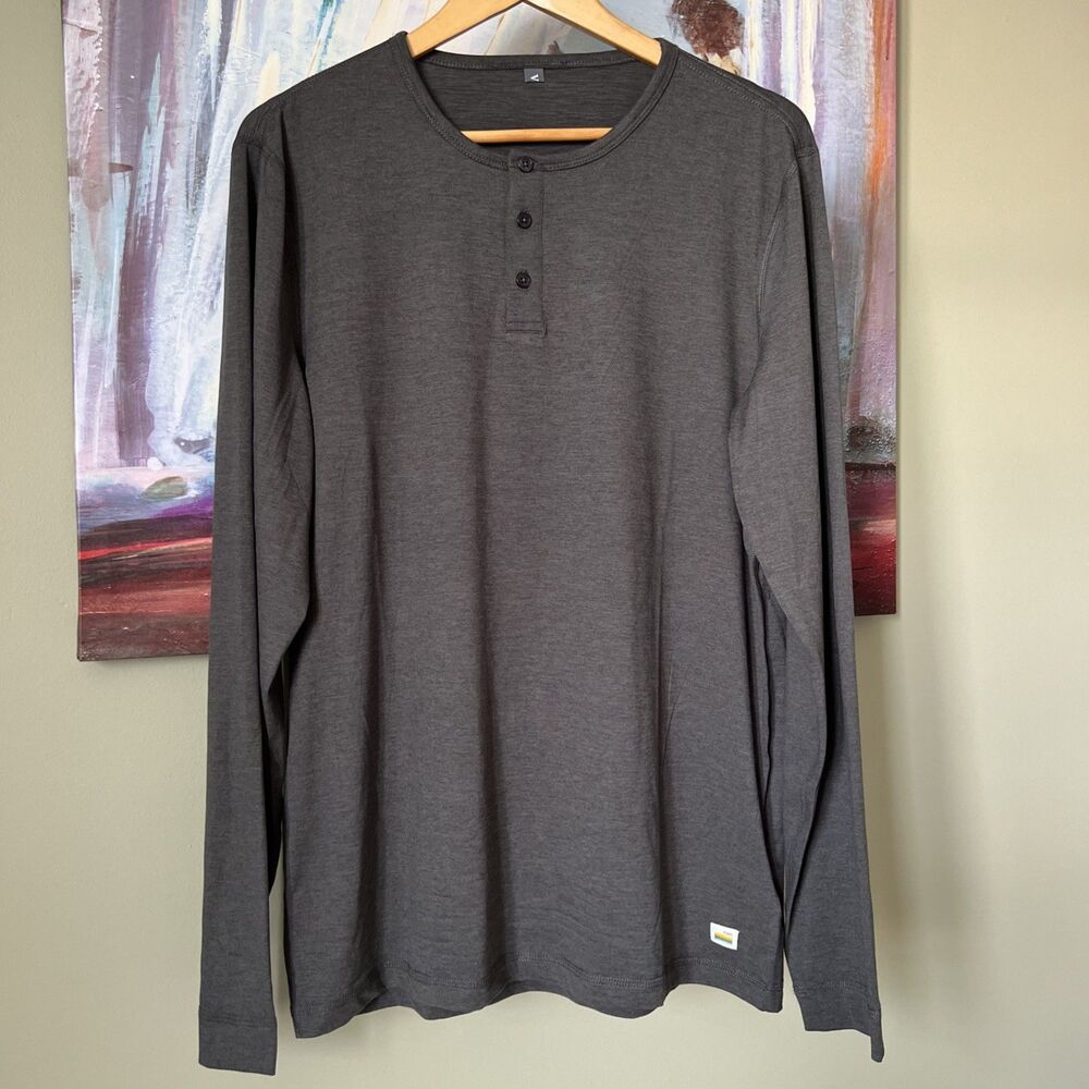 Vuori Long Sleeve Performance Crew Green Sz L EUC